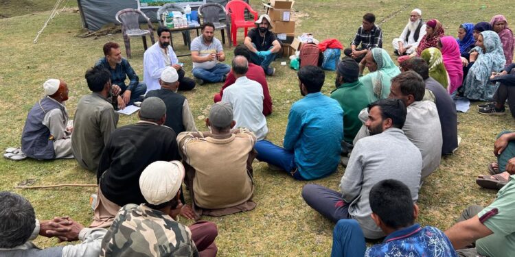 Animal Health Camp held at Highland Pastures of Churkhudan, Gulmarg