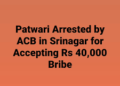 ACB arrests Patwari for accepting bribe of Rs 40k in Sgr