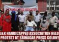 J&K handicapped association protests in Srinagar