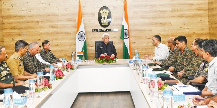 Lieutenant Governor chairs a high-level review meeting on security scenario in Jammu Division