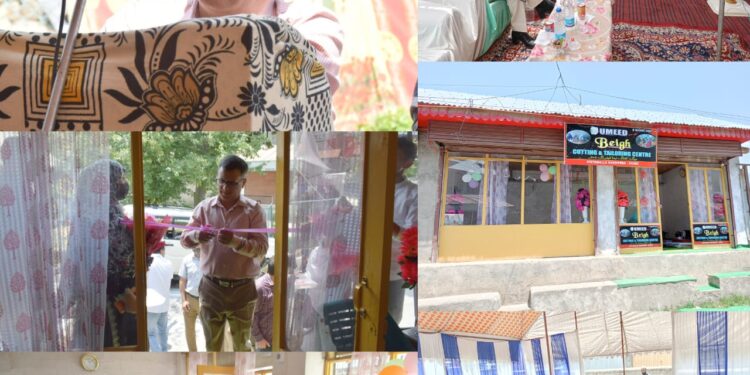 DC Bandipora inaugurates cutting & tailoring centre under Livelihood Initiative of JKRLM- UMEED at Ayathmulla