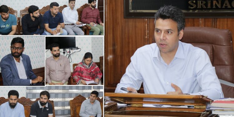DC Srinagar reviews irrigation and encroachment efforts; emphasizes timely completion of projects