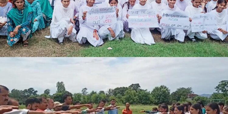 Assembly Elections- 2024 Voter Awareness Program held at Govt Model Hr. Sec. School Basohli
