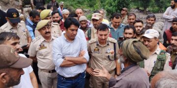DC takes on spot review of rescue, relief measures in Cloudburst-Hit Rajgarh