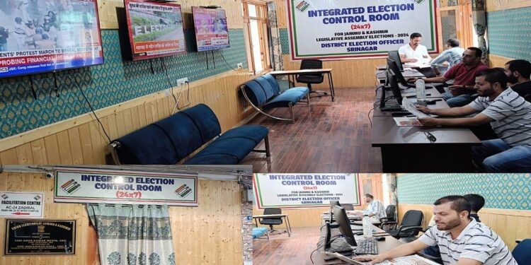 Assembly Elections- 2024 Integrated Election Control Room, MCMC, Media Centre set up in Srinagar
