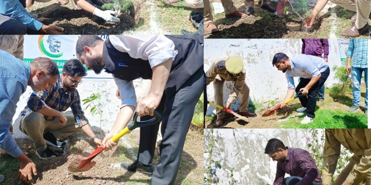 Ek Ped Shaheedo Ke Naam: DC Bandipora Leads Plantation Drive at Mini Secretariat Bandipora