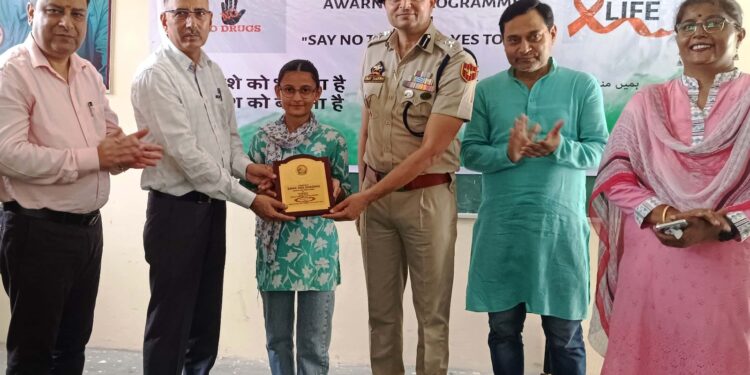 Assembly Elections- 2024: Awareness program on drug abuse under SVEEP initiative held at Shaheed Major Rohit Kumar GMHSS Ghagwal