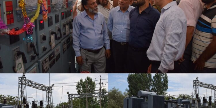 Chairman DDC, DC Budgam inspect progress of Aripathan & Charangam Receiving Stations in Beerwah
