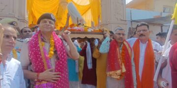 Shri Krishna Janmashtami celebrations begin with Grand Shobha Yatra at Narsingh Dev Ji Temple Ghagwal