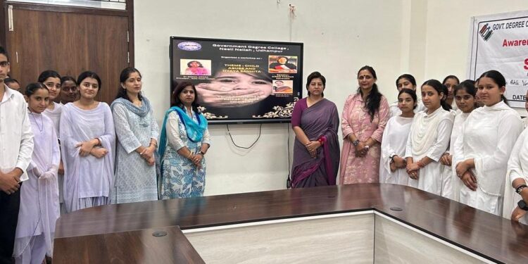 GDC Neeli Nallah hosts workshop on Bhartiya Nyaya Sanhita’s Provisions for child & women safety