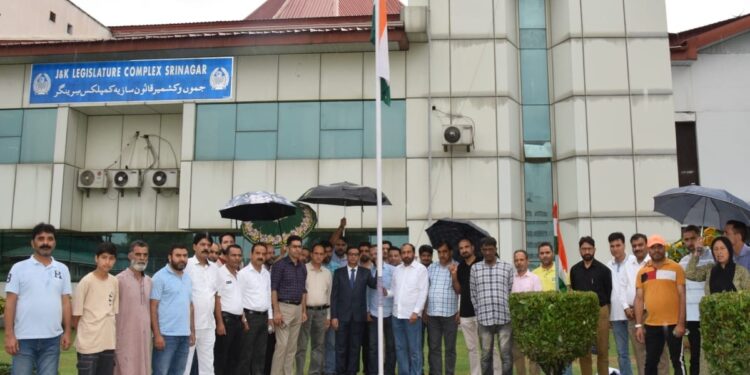 Secretary Legislative Assembly hoists Tricolour