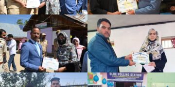 Assembly Elections-2024: DEA Shopian honours first time voters, first voters of the day in a novel initiative