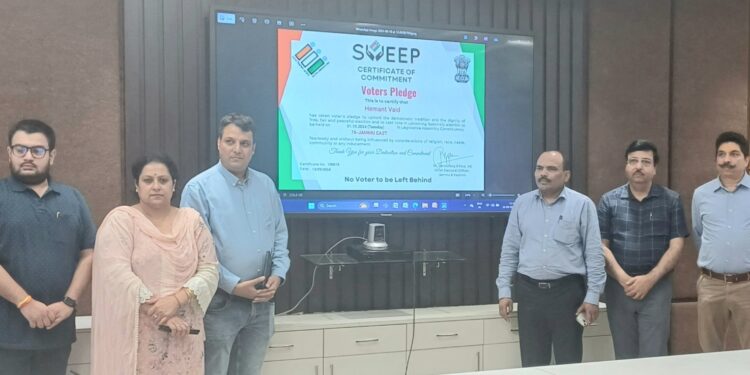 Assembly Elections-2024 CEO launches Voters’ Pledge campaign under SVEEP