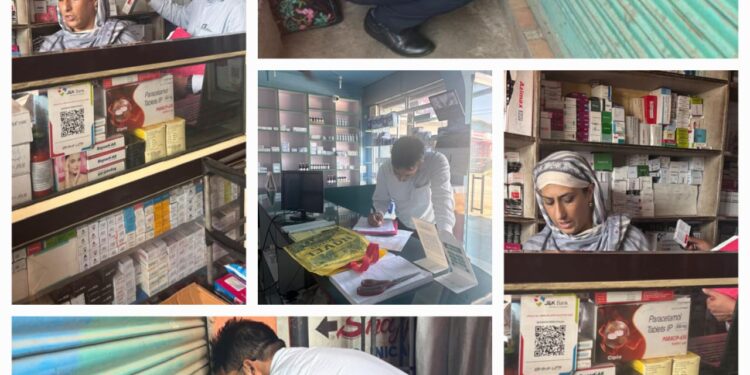 Operations of 3 medical shops closed at Kulgam, show-cause notices also issued to 4 Violators