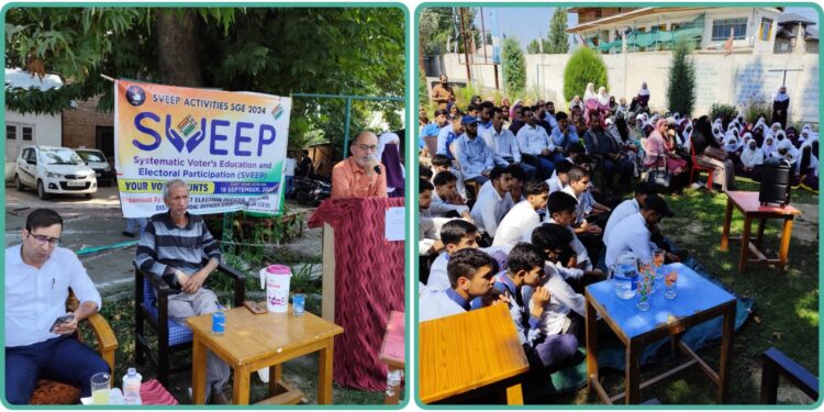 Mega SVEEP Awareness Programmes organised in AC-34 Pulwama