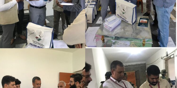 Assembly Elections- 2024 General Observer for 34- Pulwama AC visits Distribution cum Collection Centre at GDC Boys Pulwama