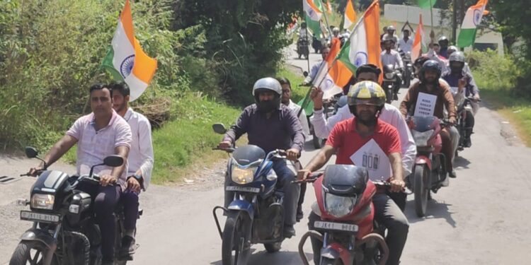 Assembly Elections-2024 Grand Bike, Car Rally organized to promote SVEEP awareness in border belt of Doongi, Nowshera