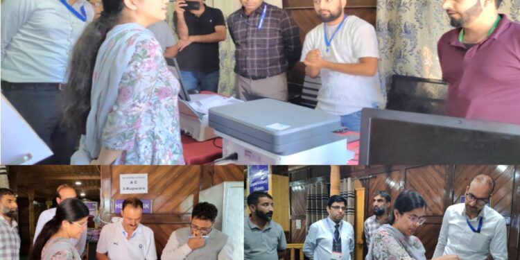 Assembly Elections- 2024 DEO Kupwara conducts inspection of DECR, RO office Kupwara
