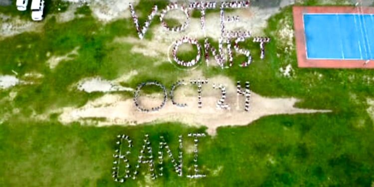 Assembly Elections-2024: Human Chain, slogans ignite enthusiasm for polling Day in Bani