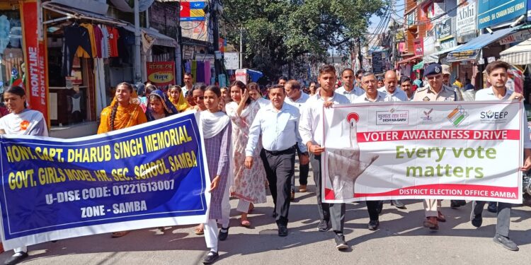 Assembly Elections- 2024: Jharokha Yatra marches through Samba to promote voter awareness