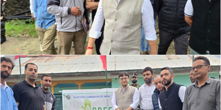 Assembly Elections-2024 DEO Baramulla reviews AMFs at polling stations in 11-Gulmarg AC, plants saplings at Green PS: