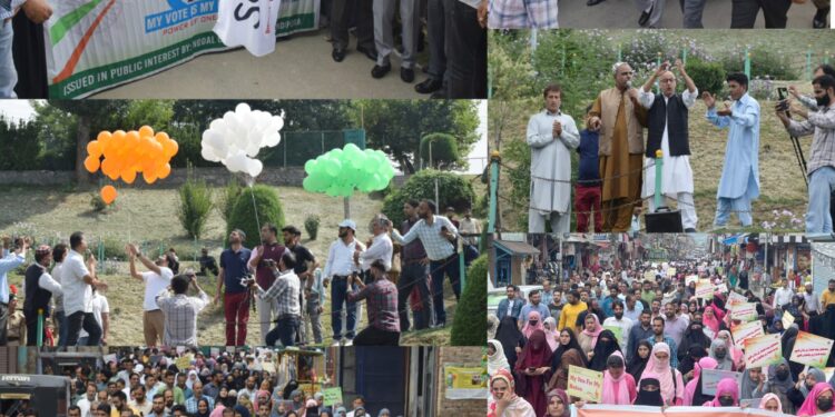 Assembly Elections-2024 District Administration Bandipora holds Mega SVEEP Rally to promote Voter Awareness