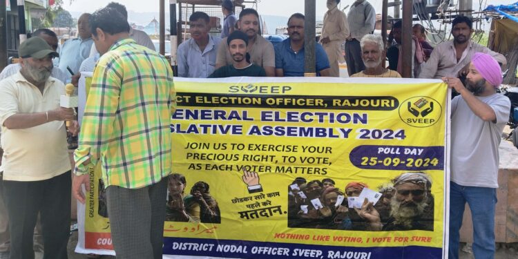 Massive Voter Awareness Campaign conducted across Rajouri District