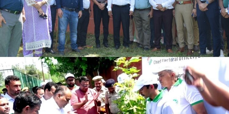 Assembly Elections-2024 CEO kick starts plantation drive under Green Election initiative in Jammu