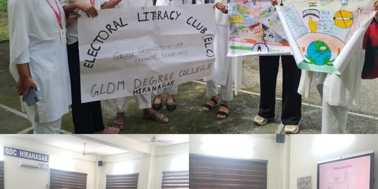 Assembly Elections-2024 Awareness on EVM, Voting Process organised at GLDM Degree College Hiranagar