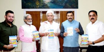 Lt Governor releases Hindi book titled “Visnudharmottarapuranam mein Raj Tantra”