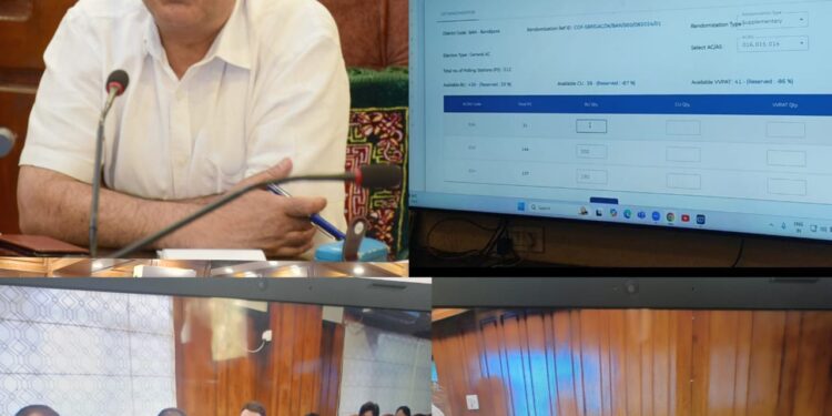 Assembly Elections-2024: Ist Randomization of supplementary Ballot Units conducted at Bandipora