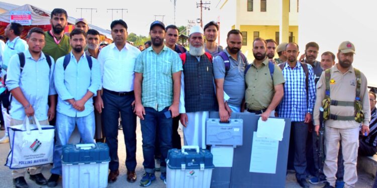 Assembly Elections-2024 377 polling parties dispatched in GPS-Fitted Vehicles for Polling in 3 ACs of Kishtwar