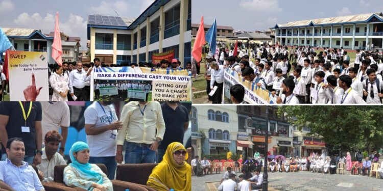 Assembly Elections-2024 District Election Office: Srinagar organises series of Voter Awareness Programmes under SVEEP across City