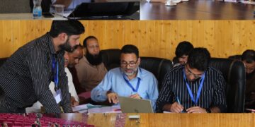Assembly Elections- 2024 EO inspects Expenditure Registers of Candidates in 32-Pampore AC