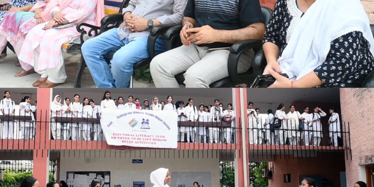 Assembly Elections-2024 SVEEP Initiative: CEO Office hosts Nukkad Natak at Jammu’s Padma Shri Padma Sachdev College for Women