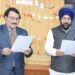 Pro-tem Speaker administers oath to MLA Dr Narinder Singh Raina
