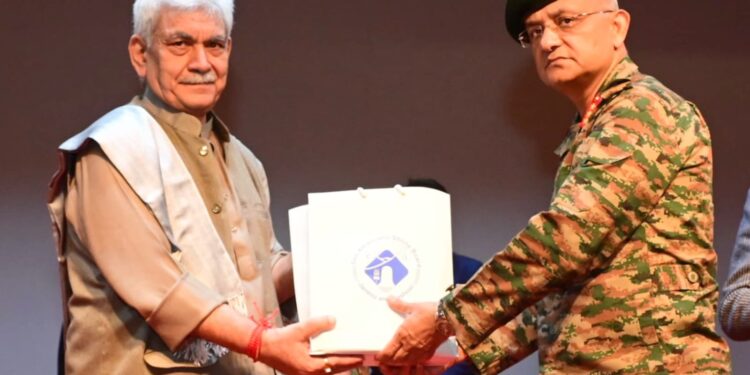 Lt Governor felicitates officers of administration, Army, J&K Police, CAPFs, Shrine Board & volunteers who have been part of the Shri Amarnath Ji Yatra 2024