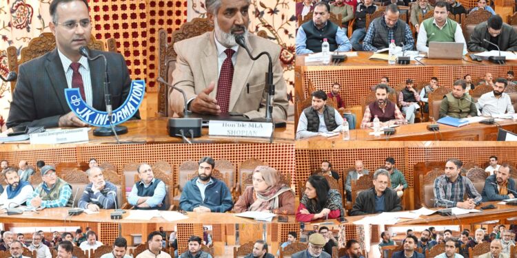 MLA Shopian chairs introductory/review meeting with District & Sectoral Officers