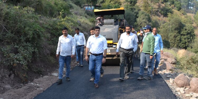 DC Poonch inspects progress of work on Salootri to Dunga Road