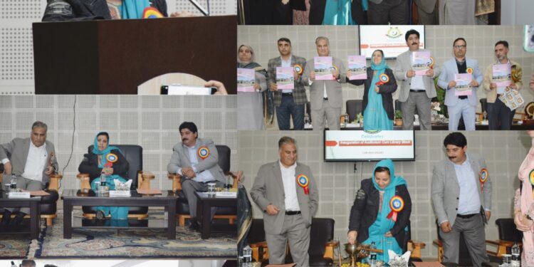Sakina Masood inaugurates auditorium cum library block, releases newsletter at GDC Sumbal; visits CHC Sumbal