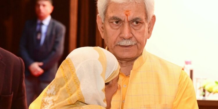 Lt Governor meets families of victims of terrorism LG says these families, despite suffering immense personal loss, hardships and pain, were excluded from mainstream of development for several decades and assures justice and rehabilitation