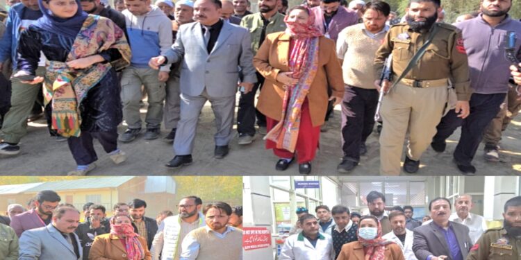 Sakeena Masood conducts surprise inspection of SDH Kupwara, assesses healthcare facilities