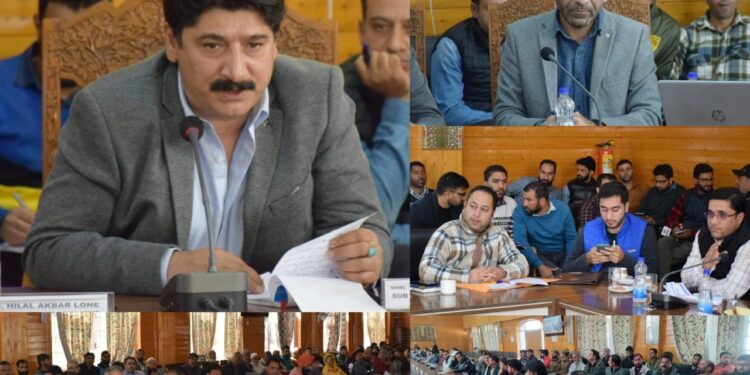 MLA Sonawari chairs maiden developmental review meeting of Sumbal Sub-Division