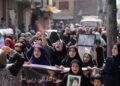Kashmiri Shias protest killing of Hezbollah chief after Friday prayers