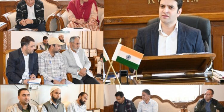 DC Kulgam reviews progress of new and ongoing health infrastructure works & irrigation projects