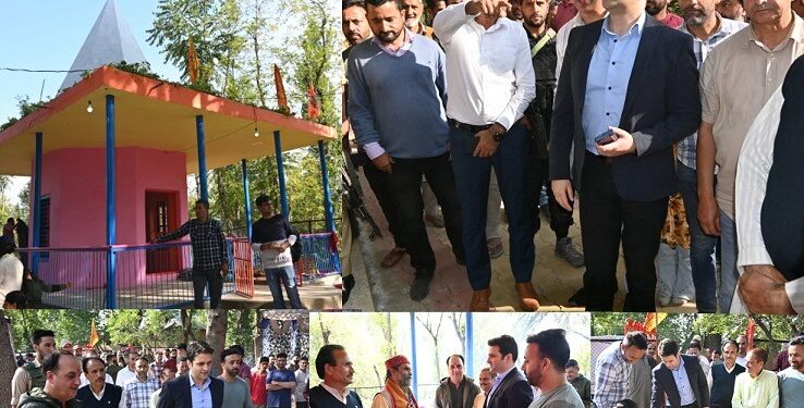 Arde Nareshwar Temple Nadi Marg reopens for Devotees after 2 decades; Murti Sthapna puja held DC Kulgam visits the Temple, interacts with Devotees