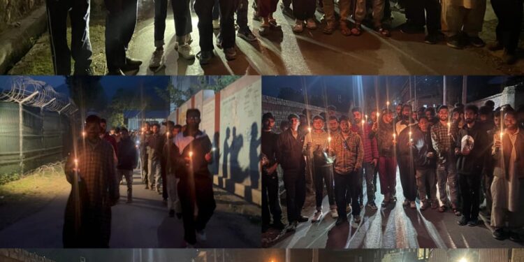 *Candlelight March in Aragam, Bandipora Condemns Civilian Killings in Grenade Attack*