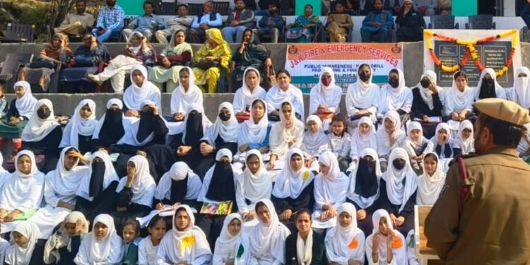 Awareness program on fire safety, emergency preparedness held at GHSS Berarru