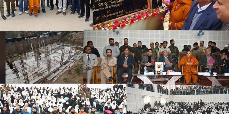 Sakeena Masood lays foundation stone for Academic Block at GDC Kulgam