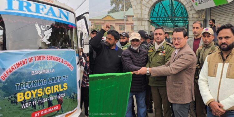 4-Day Trekking Camp for 56 Students flagged-off by DC, SSP Baramulla